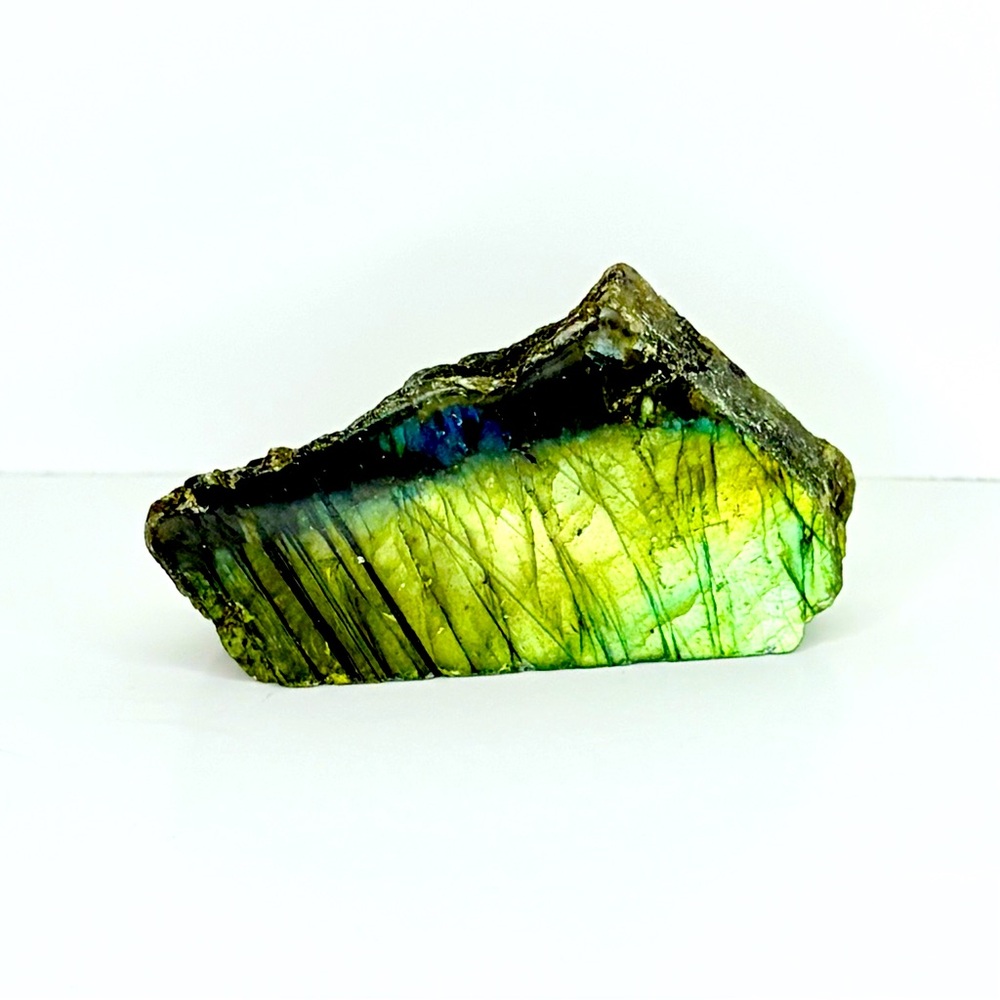 Gemstone Labradorite Slab Polished on One Side Natural Stone Flashes of Light